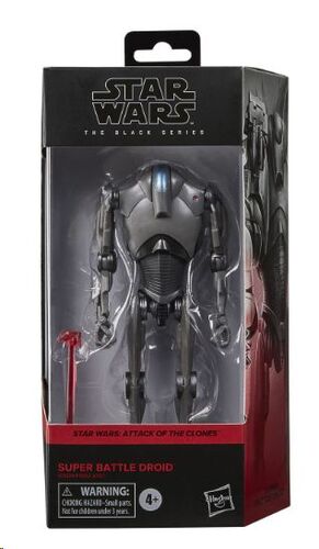 STAR WARS ATAQUE DE LOS CLONES THE BLACK SERIES FIGURA SUPER BATTLE DROID 15 CM