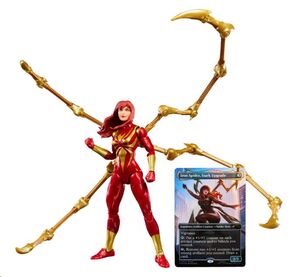 MARVEL LEGENDS MAGIC: THE GATHERING FIGURA MARY JANE WATSON (IRON SPIDER) (CON CARTA EXCLUSIVA METALIZADA) 15 CM