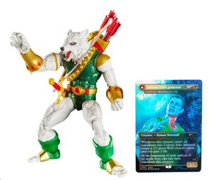 MARVEL LEGENDS MAGIC: THE GATHERING FIGURA MAN-WOLF (CON CARTA EXCLUSIVA METALIZADA) 15 CM
