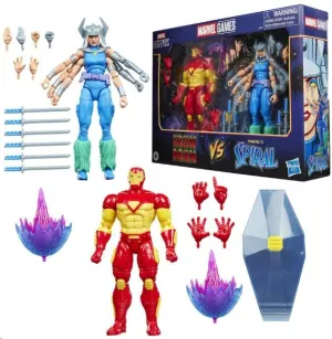MARVEL GAMES MARVEL LEGENDS PACK DE 2 FIGURAS IRON MAN & MARVEL'S SPIRAL 15 CM