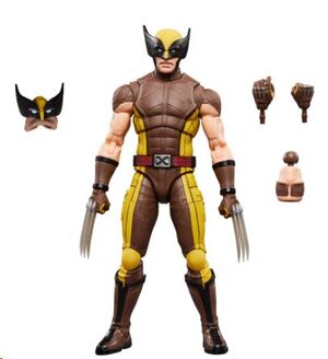 MARVEL LEGENDS SERIES FIGURA DEADPOOL & WOLVERIDE 15 CM LOBEZNO BROWN SUIT