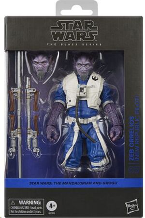 STAR WARS THE MANDALORIAN AND GROGU ZEB ORRELIOS (NEW REPUBLIC PILOT) FIGURA 15 CM
