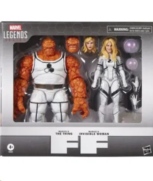 MARVEL LEGENDS SERIES 4 FANTÁSTICOS FIGURAS THE THING & INVISIBLE WOMAN PACK 2 15 CM