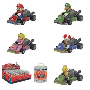SALDO - SUPER MARIO KART COCHE PULL-BACK 5CM (5 MODELOS)                           