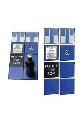 DOCTOR WHO TARDIS SET DE 8 POSAVASOS CERAMICA 10X10X0.5 CM                 