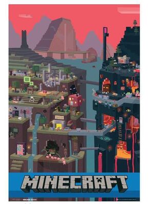 POSTER MINECRAFT WORLD 61 X 91 CM                                          
