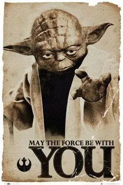 STAR WARS POSTER 61 X 91 YODA FORCE                                        