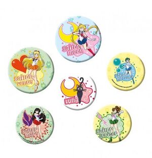 SAILOR MOON PACK 6 CHAPAS MIX