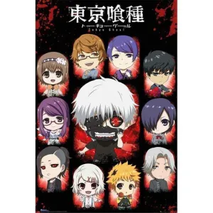 POSTER TOKYO GHOUL PERSONAJES CHIBI 61 X 91 CM                             