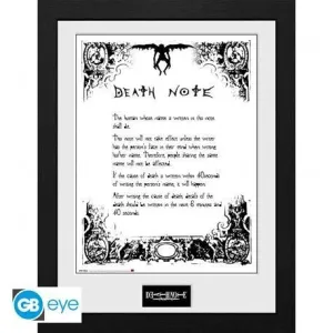 DEATH NOTE LAMINA ENMARCADA DEAT NOTE
