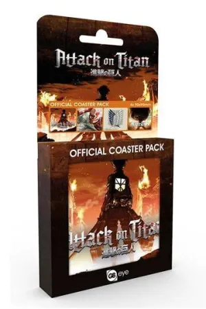 ATAQUE A LOS TITANES PACK DE 4 POSAVASOS MIX                               