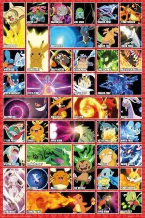 POSTER POKEMON SUICIDA MOVES 61 X 91 CM                                    