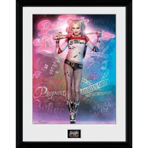 DC COMICS PÓSTER ENMARCADO HARLEY QUINN ESCUADRÓN SUICIDA