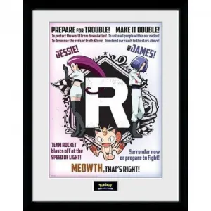 POSTER ENMARCADO POKEMON TEAM ROCKET