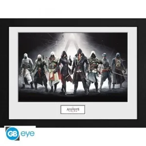 ASSASSIN'S CREED LÁMINA ENMARCADA PERSONAJES 30X40