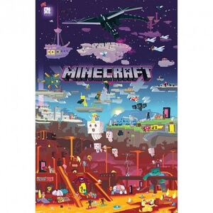 POSTER MINECRAFT WORLD BEYOND 61 X 91 CM (MODELO 1)                        