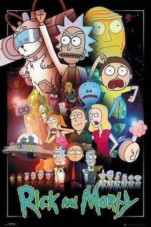 POSTER RICK Y MORTY GRUPO 61 X 91 CM (MODELO 1)                            