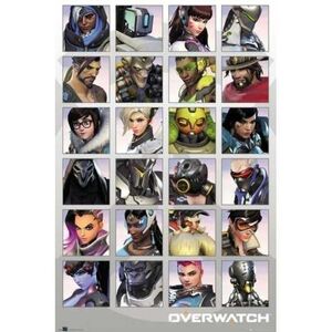 POSTER OVERWATCH CHARACTERS PORTRAITS 61 X 91 CM (MODELO 1)                