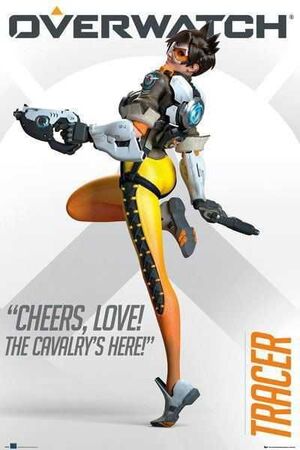 POSTER OVERWATCH CHEERS LOVE TRACER 61 X 91 CM (MODELO 4)                  