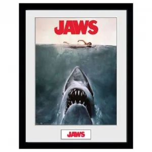 POSTER ENMARCADO JAWS KEY ART