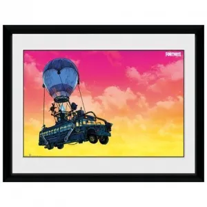 PÓSTER ENMARCADO FORTNITE BATTLE BUS
