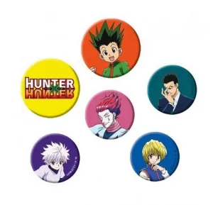 HUNTER X HUNTER PACK 6 CHAPAS PERSONAJES