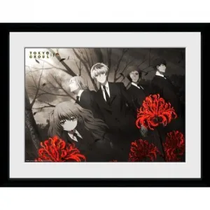 PÓSTER ENMARCADO TOKYO GHOUL: RE FLORES ROJAS