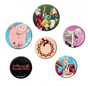 THE SEVEN DEADLY SINS PACK 6 CHAPAS MIX THE SEVEN DEADLY SINS PACK 6 CHAPAS MIX