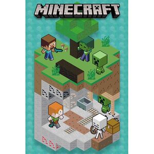 POSTER MINECRAFT 91,5 X 61 CM INTO THE MINE