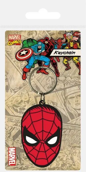 SPIDERMAN LLAVERO DE GOMA CARA