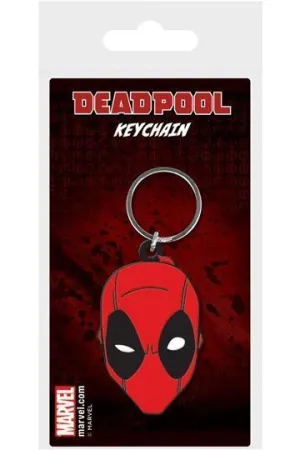 DEADPOOL LLAVERO CAUCHO FACE 6 CM                                          