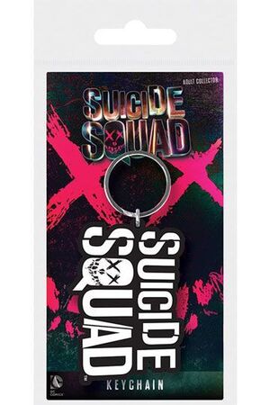 ESCUADRON SUICIDA LLAVERO CAUCHO LOGO 6 CM                                 