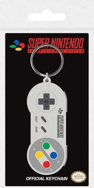 NINTENDO LLAVERO CAUCHO SNES CONTROLLER 6 CM                               