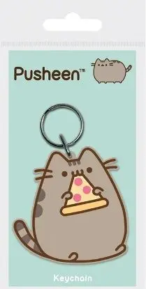 PUSHEEN LLAVERO DE GOMA PIZZA