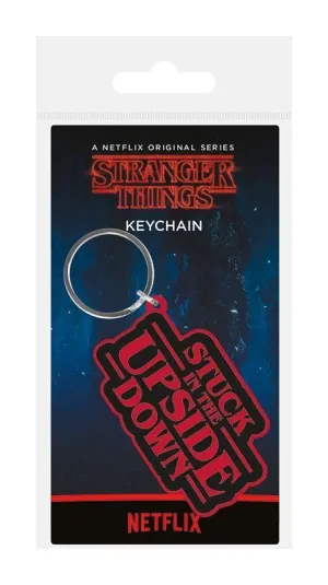 STRANGER THINGS LLAVERO DE GOMA STUCK IN THE UPSIDE DOWN