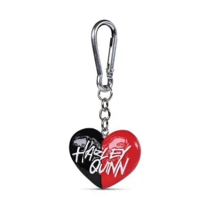 HARLEY QUINN LLAVERO 3D HEART 4 CM DC COMICS                               