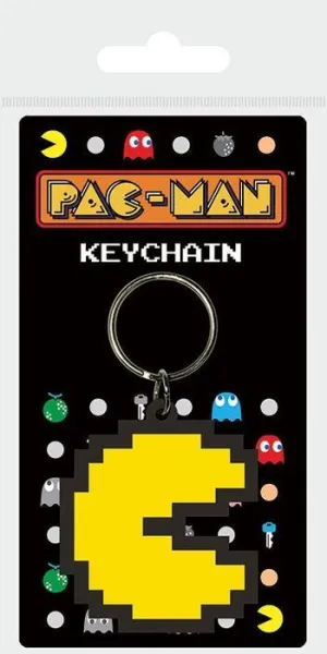 PAC-MAN LLAVERO DE GOMA COMECOCOS PIXEL