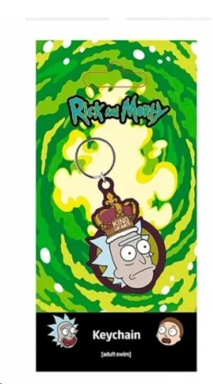 RICK & MORTY LLAVERO DE GOMA KING OF S**T