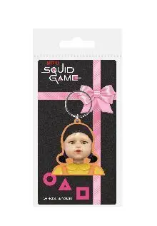JUEGO DEL CALAMAR LLAVERO DE GOMA NIÑA 