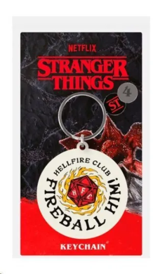 STRANGER THINGS 4 LLAVERO DE GOMA FIREBALL HIM