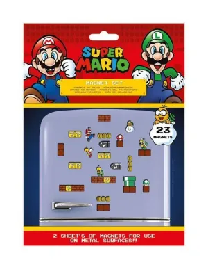 SUPER MARIO SET DE IMANES MUSHROOM KINGDOM
