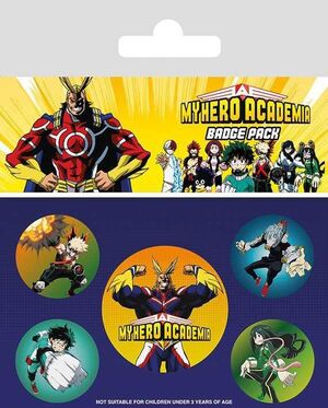 MY HERO ACADEMIA PACK 5 CHAPAS CHARACTERS                                  