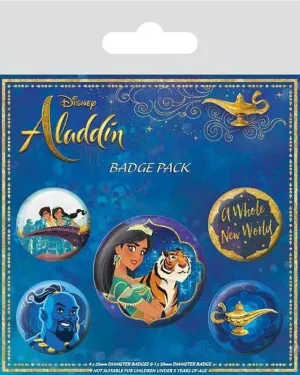 ALADDIN PACK 5 CHAPAS A WHOLE NEW WORLD                                    