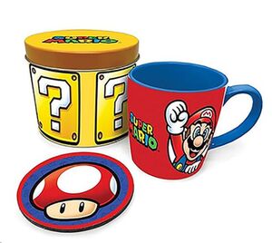 SUPER MARIO GOLDEN SET REGALO TAZA + POSAVASO