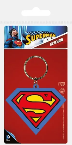 SUPERMAN LLAVERO DE GOMA LOGO