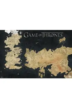 JUEGO DE TRONOS POSTER MAP OF WESTEROS & ESSOS 61X91 CM                    