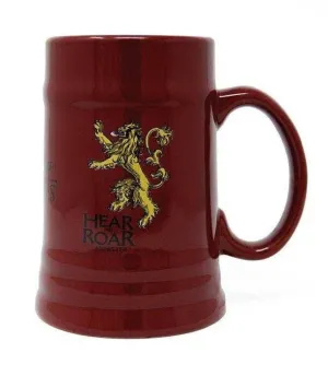 JUEGO DE TRONOS JARRA CERVEZA CERAMICA 60 CL HEAR ME ROAR LANNISTER        