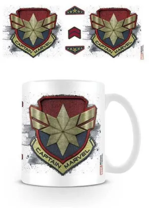 CAPITANA MARVEL TAZA 315 ML BADGE                                          
