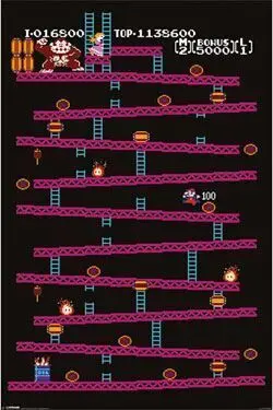 NINTENDO POSTER DONKEY KONG NES 61 X 91 CM                                 