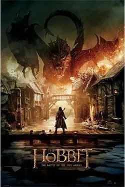 EL HOBBIT POSTER 61 X 91 CM LA BATALLA DE LOS CINCO EJERCITOS SMAUG        